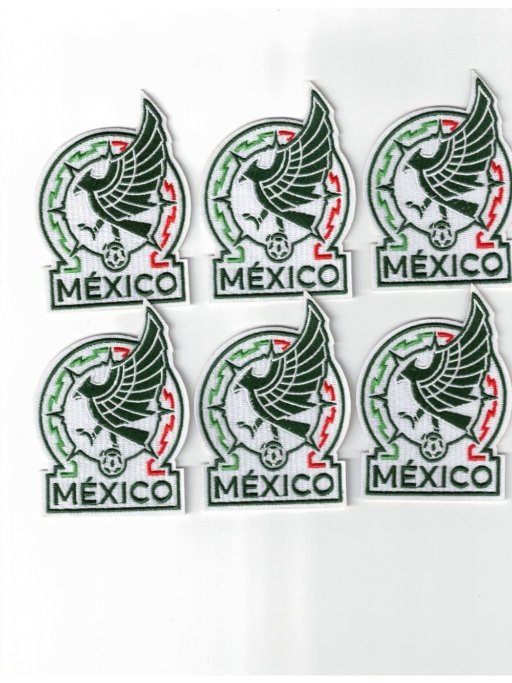 (6) Mexico Select Futbol National Team Embroidered 3.5in Iron / Sew-On Patches